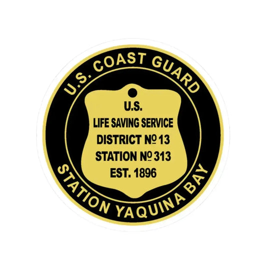 USCG Station Yaquina Bay (U.S. Coast Guard) STICKER Vinyl Kiss-Cut Decal 2 Inch White - The Sticker Space