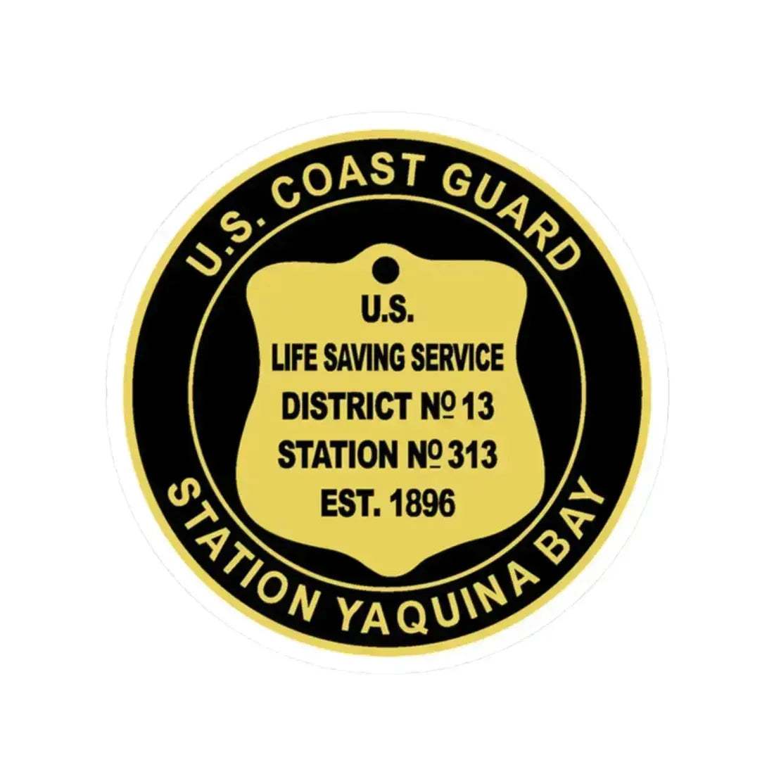 USCG Station Yaquina Bay (U.S. Coast Guard) STICKER Vinyl Kiss-Cut Decal 2 Inch White - The Sticker Space