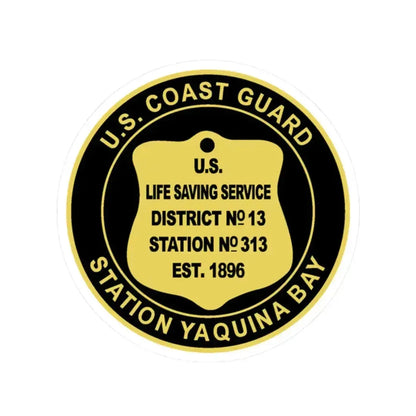 USCG Station Yaquina Bay (U.S. Coast Guard) STICKER Vinyl Kiss-Cut Decal 2 Inch White - The Sticker Space