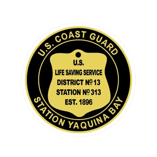 USCG Station Yaquina Bay (U.S. Coast Guard) STICKER Vinyl Kiss-Cut Decal 2 Inch White - The Sticker Space