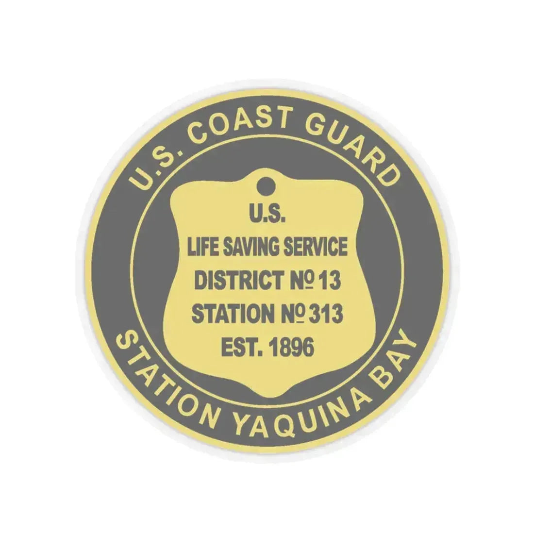 USCG Station Yaquina Bay (U.S. Coast Guard) STICKER Vinyl Kiss-Cut Decal 3 Inch Transparent - The Sticker Space
