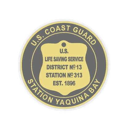 USCG Station Yaquina Bay (U.S. Coast Guard) STICKER Vinyl Kiss-Cut Decal 3 Inch Transparent - The Sticker Space