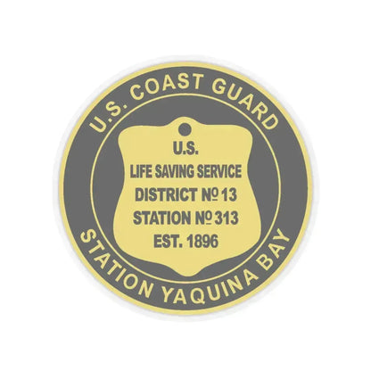 USCG Station Yaquina Bay (U.S. Coast Guard) STICKER Vinyl Kiss-Cut Decal 3 Inch Transparent - The Sticker Space