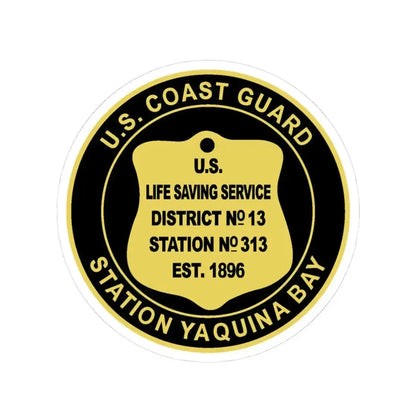USCG Station Yaquina Bay (U.S. Coast Guard) STICKER Vinyl Kiss-Cut Decal 3 Inch White - The Sticker Space