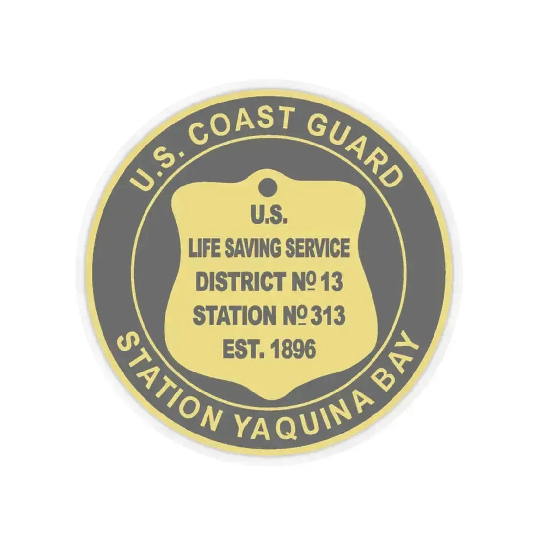 USCG Station Yaquina Bay (U.S. Coast Guard) STICKER Vinyl Kiss-Cut Decal 4 Inch Transparent - The Sticker Space