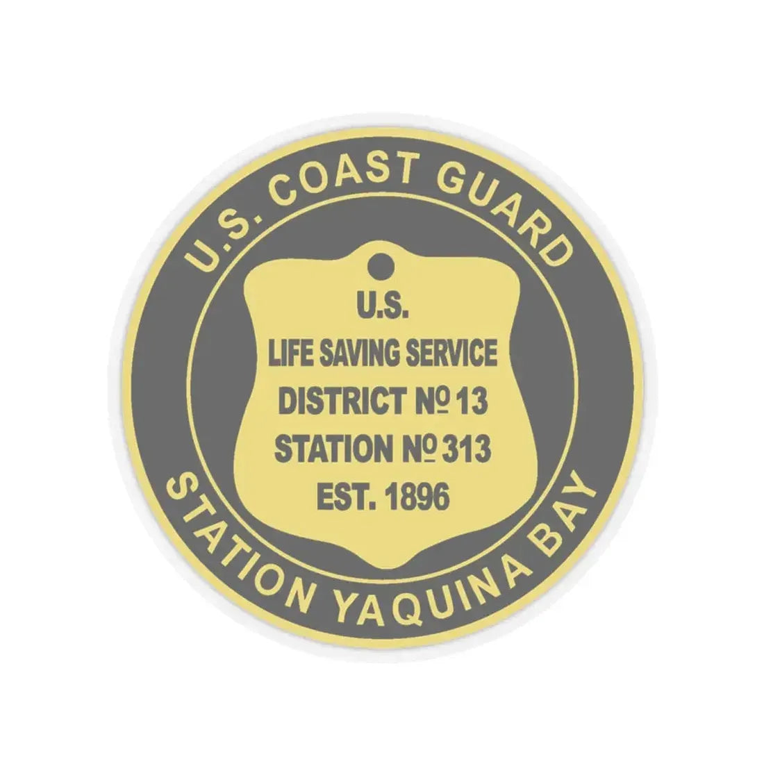USCG Station Yaquina Bay (U.S. Coast Guard) STICKER Vinyl Kiss-Cut Decal 4 Inch Transparent - The Sticker Space