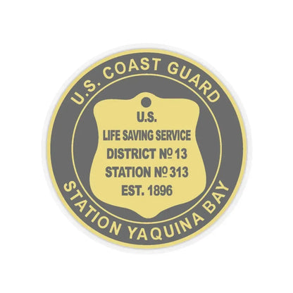 USCG Station Yaquina Bay (U.S. Coast Guard) STICKER Vinyl Kiss-Cut Decal 4 Inch Transparent - The Sticker Space