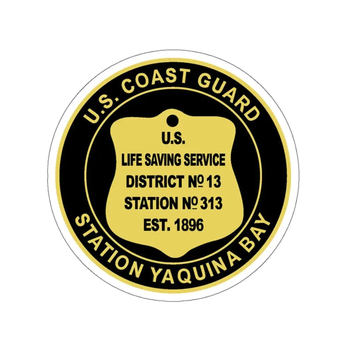 USCG Station Yaquina Bay (U.S. Coast Guard) STICKER Vinyl Kiss-Cut Decal 4 Inch White - The Sticker Space