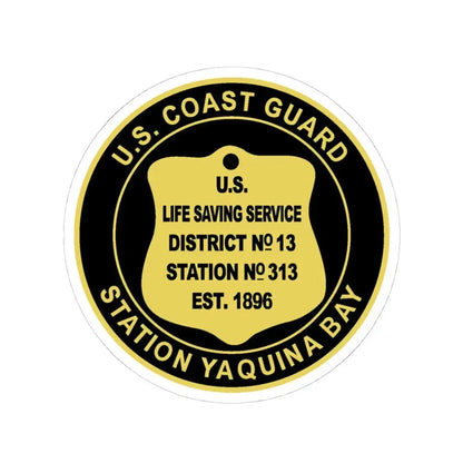 USCG Station Yaquina Bay (U.S. Coast Guard) STICKER Vinyl Kiss-Cut Decal 4 Inch White - The Sticker Space