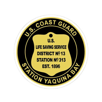USCG Station Yaquina Bay (U.S. Coast Guard) STICKER Vinyl Kiss-Cut Decal 4 Inch White - The Sticker Space