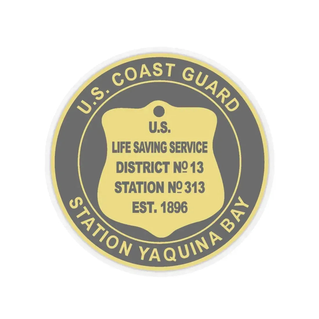 USCG Station Yaquina Bay (U.S. Coast Guard) STICKER Vinyl Kiss-Cut Decal 6 Inch Transparent - The Sticker Space