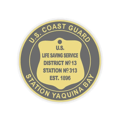 USCG Station Yaquina Bay (U.S. Coast Guard) STICKER Vinyl Kiss-Cut Decal 6 Inch Transparent - The Sticker Space