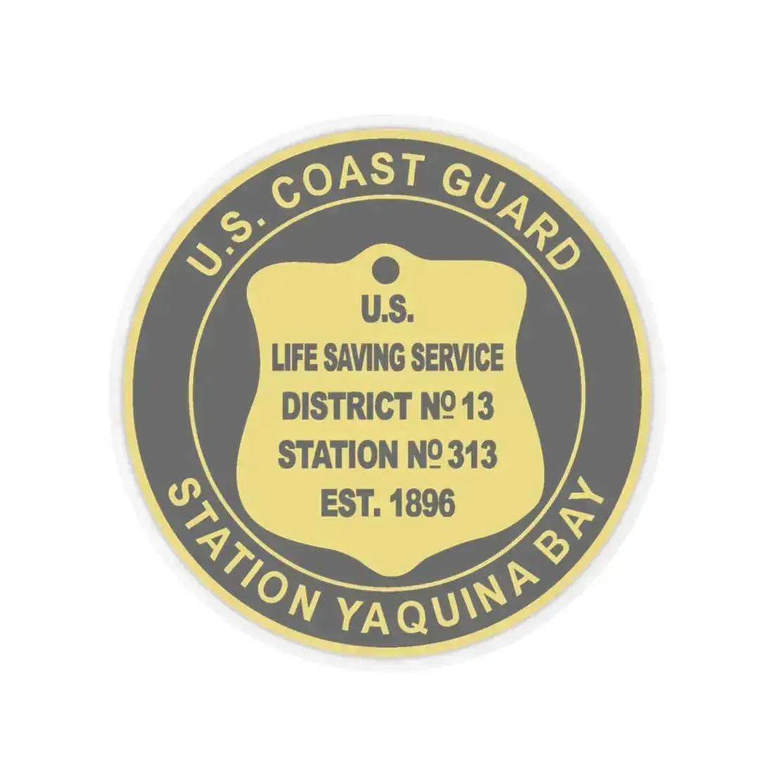 USCG Station Yaquina Bay (U.S. Coast Guard) STICKER Vinyl Kiss-Cut Decal 6 Inch Transparent - The Sticker Space