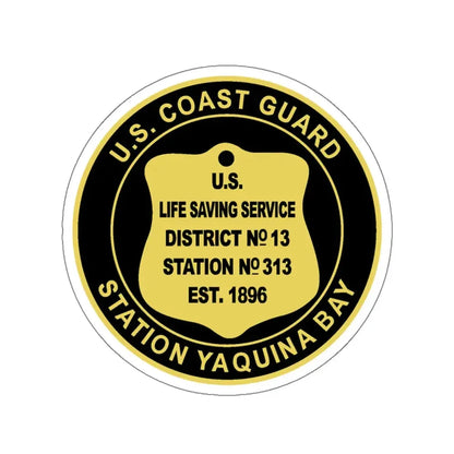 USCG Station Yaquina Bay (U.S. Coast Guard) STICKER Vinyl Kiss-Cut Decal 6 Inch White - The Sticker Space