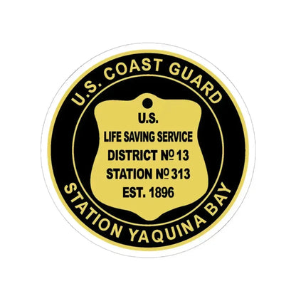 USCG Station Yaquina Bay (U.S. Coast Guard) STICKER Vinyl Kiss-Cut Decal 6 Inch White - The Sticker Space