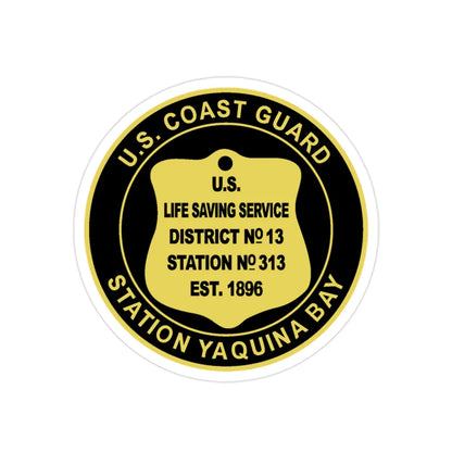 USCG Station Yaquina Bay (U.S. Coast Guard) Transparent STICKER Die-Cut Vinyl Decal 2 Inch - The Sticker Space