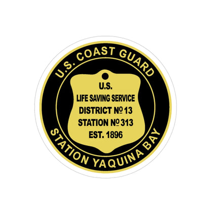 USCG Station Yaquina Bay (U.S. Coast Guard) Transparent STICKER Die-Cut Vinyl Decal 3 Inch - The Sticker Space