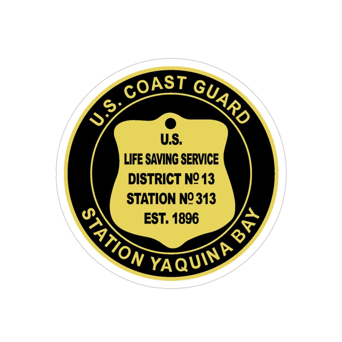 USCG Station Yaquina Bay (U.S. Coast Guard) Transparent STICKER Die-Cut Vinyl Decal 4 Inch - The Sticker Space