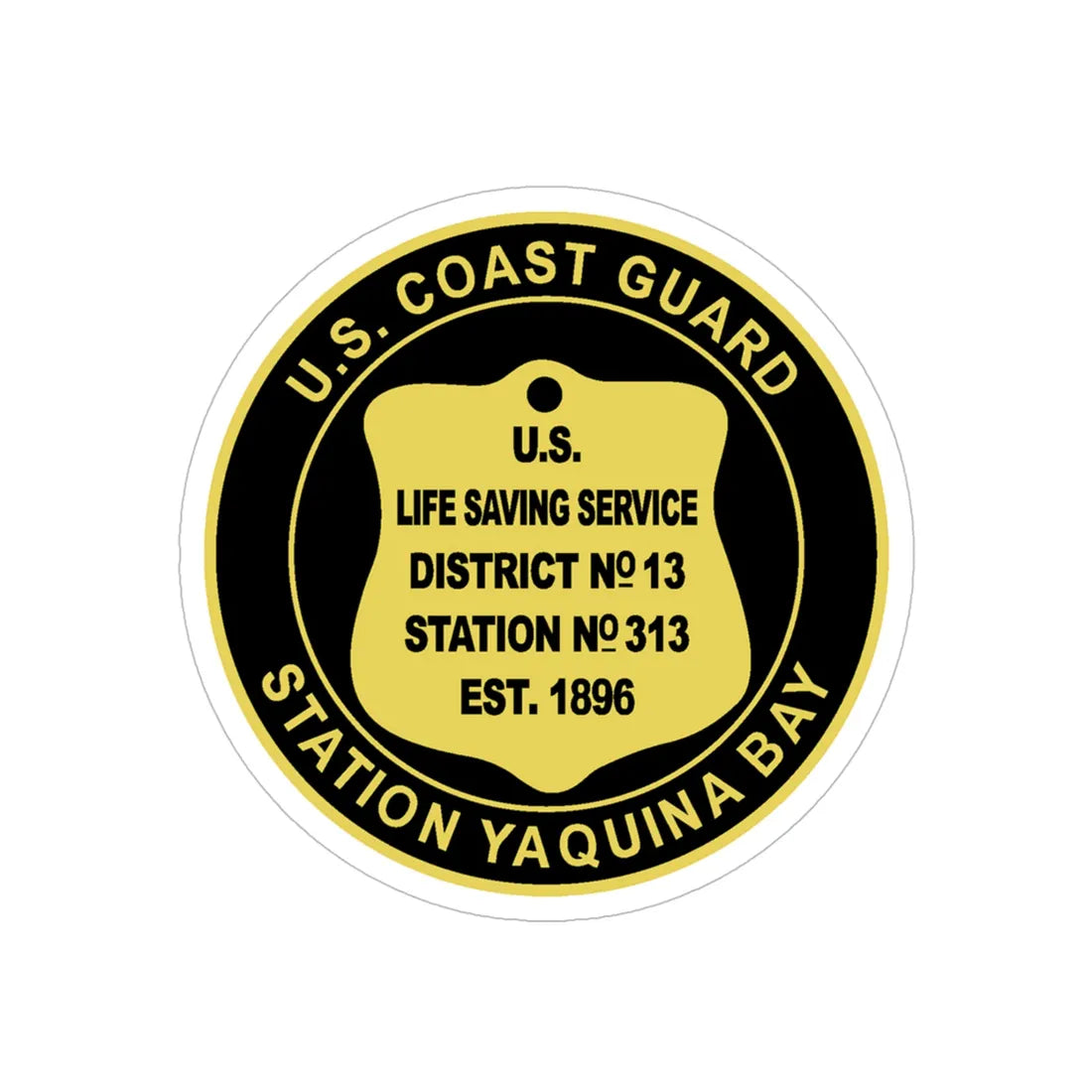 USCG Station Yaquina Bay (U.S. Coast Guard) Transparent STICKER Die-Cut Vinyl Decal 5 Inch - The Sticker Space