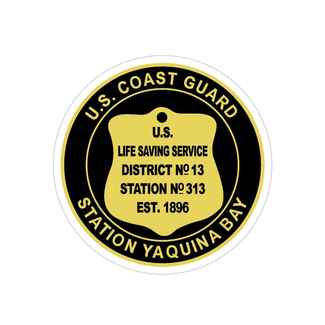USCG Station Yaquina Bay (U.S. Coast Guard) Transparent STICKER Die-Cut Vinyl Decal 6 Inch - The Sticker Space