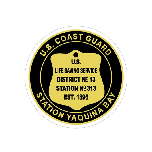 USCG Station Yaquina Bay (U.S. Coast Guard) Transparent STICKER Die-Cut Vinyl Decal 6 Inch - The Sticker Space