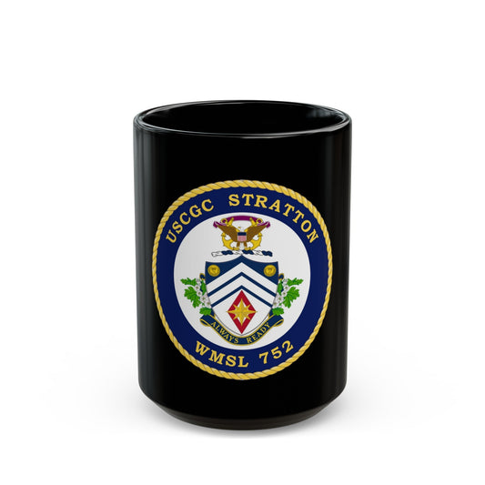 USCG Stratton WMSL 752 (U.S. Coast Guard) Black Coffee Mug-15oz-The Sticker Space