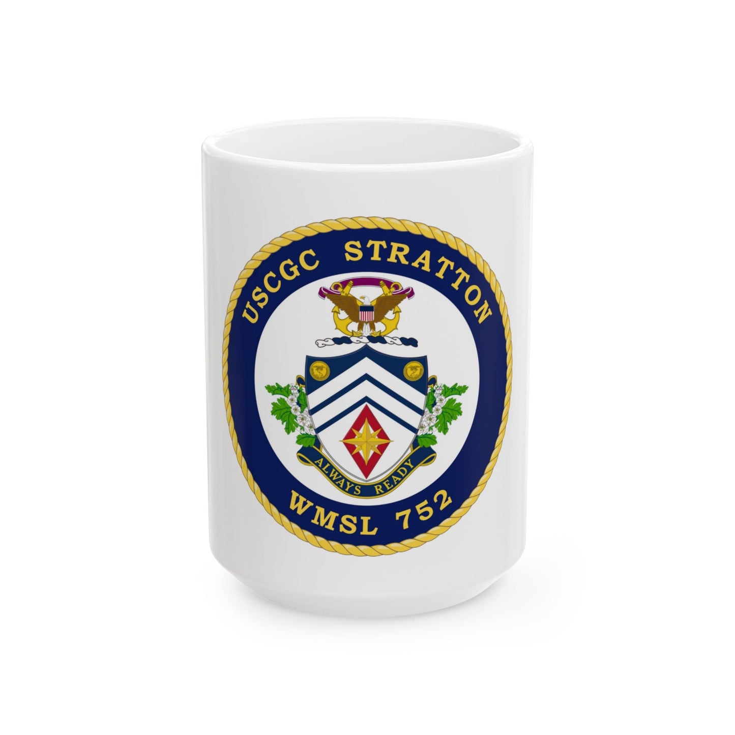 USCG Stratton WMSL 752 (U.S. Coast Guard) White Coffee Mug