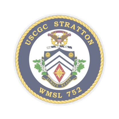 USCG Stratton WMSL 752 (U.S. Coast Guard) STICKER Vinyl Kiss-Cut Decal 2 Inch Transparent - The Sticker Space