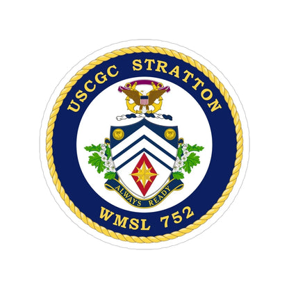 USCG Stratton WMSL 752 (U.S. Coast Guard) Transparent STICKER Die-Cut Vinyl Decal 4 Inch - The Sticker Space