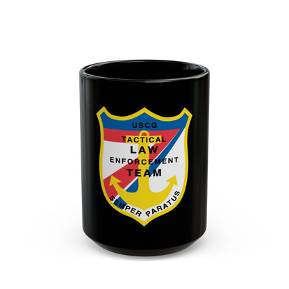 USCG Tactical Law Enforcement Team District 7 (U.S. Coast Guard) Black Coffee Mug-15oz-The Sticker Space