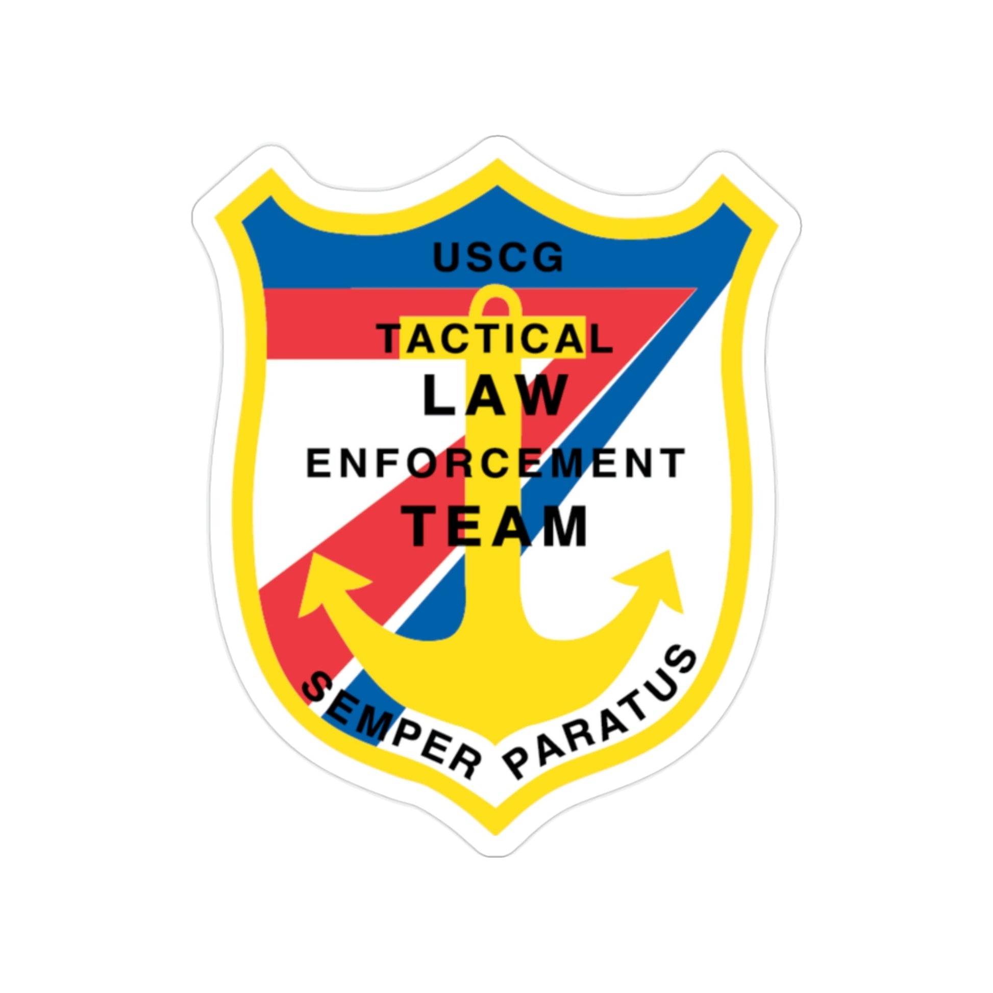 USCG Tactical Law Enforcement Team District 7 (U.S. Coast Guard) Transparent STICKER Die-Cut Vinyl Decal-2 Inch-The Sticker Space