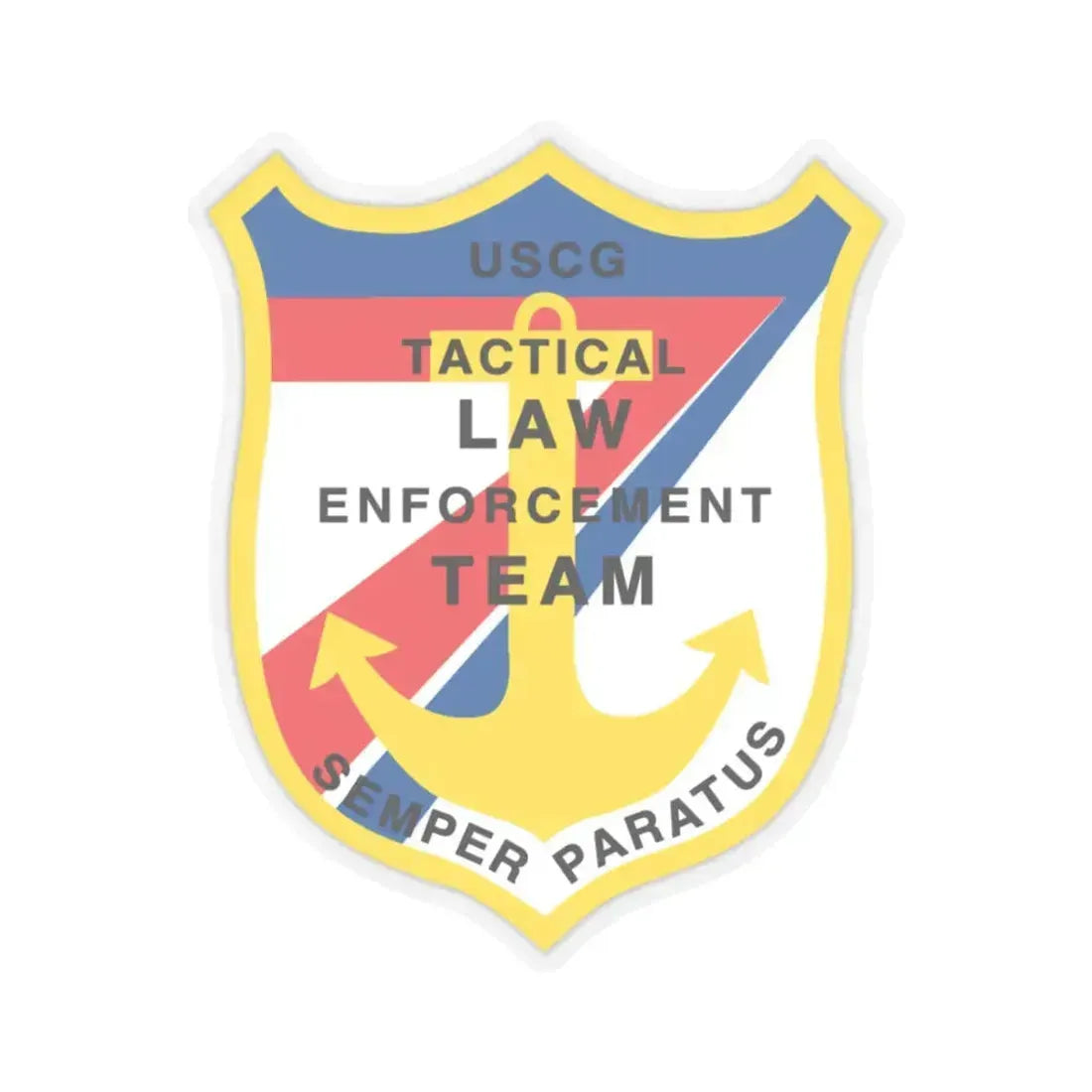 USCG Tactical Law Enforcement Team District 7 (U.S. Coast Guard) STICKER Vinyl Kiss-Cut Decal 3 Inch Transparent - The Sticker Space