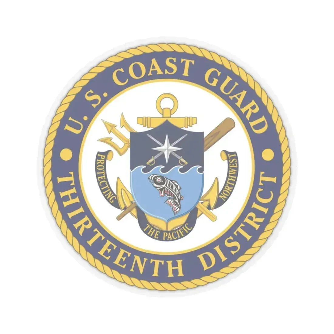 USCG Thirteenth District (U.S. Coast Guard) STICKER Vinyl Kiss-Cut Decal - The Sticker Space