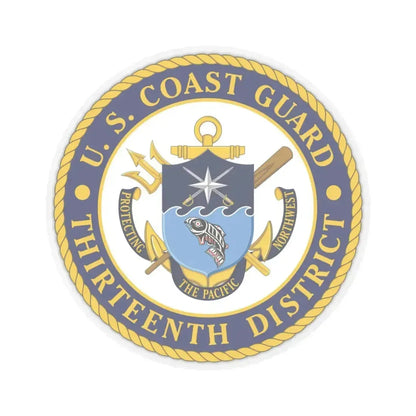 USCG Thirteenth District (U.S. Coast Guard) STICKER Vinyl Kiss-Cut Decal - The Sticker Space