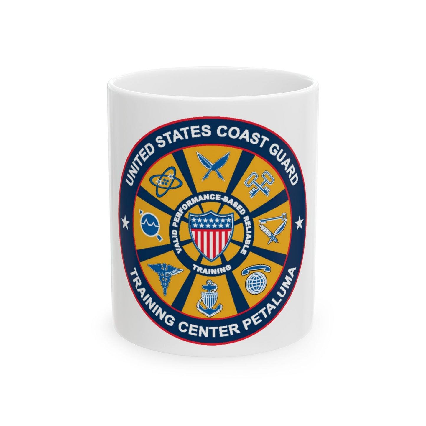 USCG Training Center Petaluma (U.S. Coast Guard) White Coffee Mug