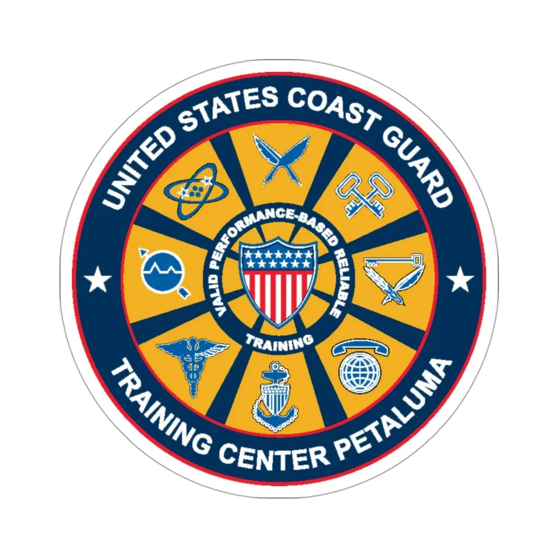 USCG Training Center Petaluma (U.S. Coast Guard) STICKER Vinyl Die-Cut Decal 3 Inch - The Sticker Space