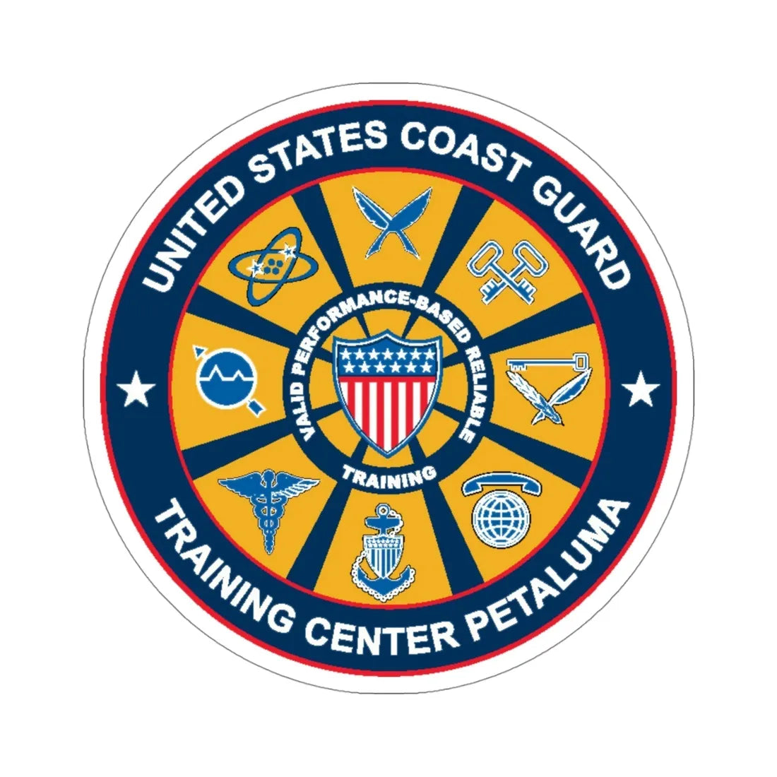 USCG Training Center Petaluma (U.S. Coast Guard) STICKER Vinyl Die-Cut Decal 4 Inch - The Sticker Space