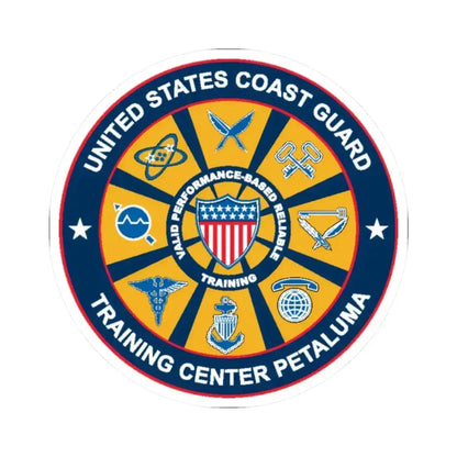 USCG Training Center Petaluma (U.S. Coast Guard) STICKER Vinyl Kiss-Cut Decal 2 Inch White - The Sticker Space