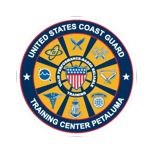 USCG Training Center Petaluma (U.S. Coast Guard) STICKER Vinyl Kiss-Cut Decal 2 Inch White - The Sticker Space
