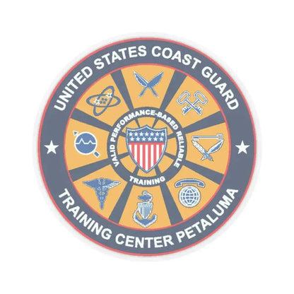 USCG Training Center Petaluma (U.S. Coast Guard) STICKER Vinyl Kiss-Cut Decal 3 Inch Transparent - The Sticker Space