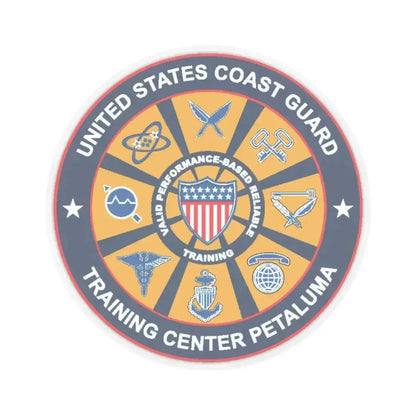 USCG Training Center Petaluma (U.S. Coast Guard) STICKER Vinyl Kiss-Cut Decal 3 Inch Transparent - The Sticker Space