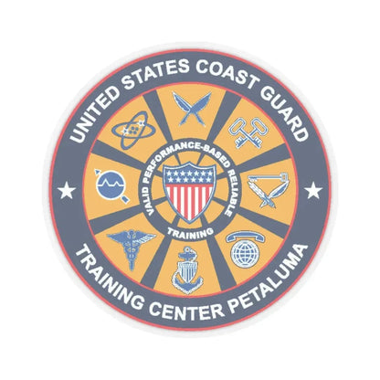 USCG Training Center Petaluma (U.S. Coast Guard) STICKER Vinyl Kiss-Cut Decal 4 Inch Transparent - The Sticker Space