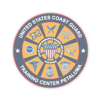 USCG Training Center Petaluma (U.S. Coast Guard) STICKER Vinyl Kiss-Cut Decal 4 Inch Transparent - The Sticker Space
