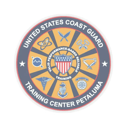 USCG Training Center Petaluma (U.S. Coast Guard) STICKER Vinyl Kiss-Cut Decal 6 Inch Transparent - The Sticker Space