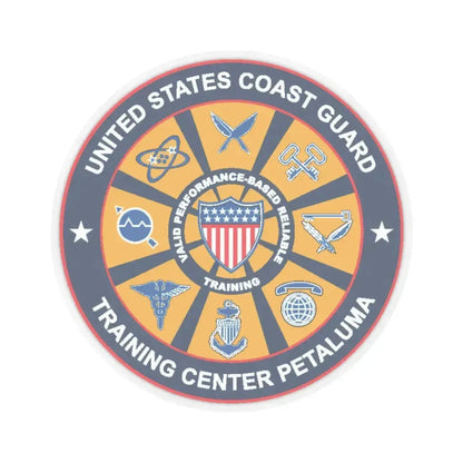 USCG Training Center Petaluma (U.S. Coast Guard) STICKER Vinyl Kiss-Cut Decal 6 Inch Transparent - The Sticker Space