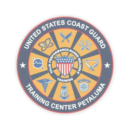 USCG Training Center Petaluma (U.S. Coast Guard) STICKER Vinyl Kiss-Cut Decal 6 Inch Transparent - The Sticker Space