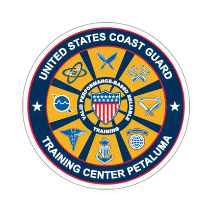 USCG Training Center Petaluma (U.S. Coast Guard) STICKER Vinyl Kiss-Cut Decal 6 Inch White - The Sticker Space