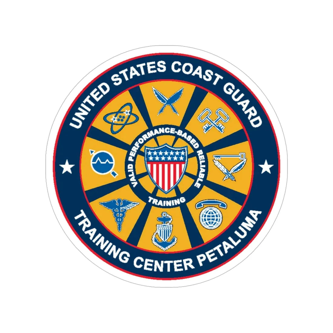 USCG Training Center Petaluma (U.S. Coast Guard) Transparent STICKER Die-Cut Vinyl Decal 6 Inch - The Sticker Space