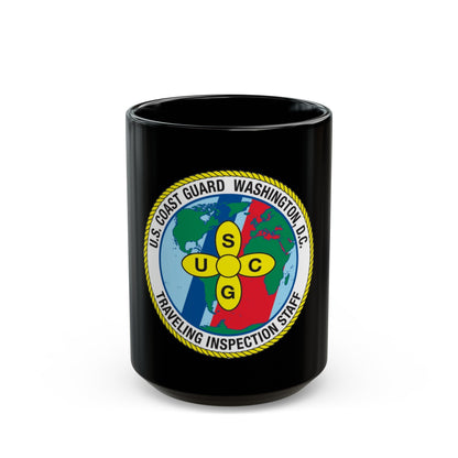 USCG Washington DC Traveling Inspection Staff (U.S. Coast Guard) Black Coffee Mug-15oz-The Sticker Space