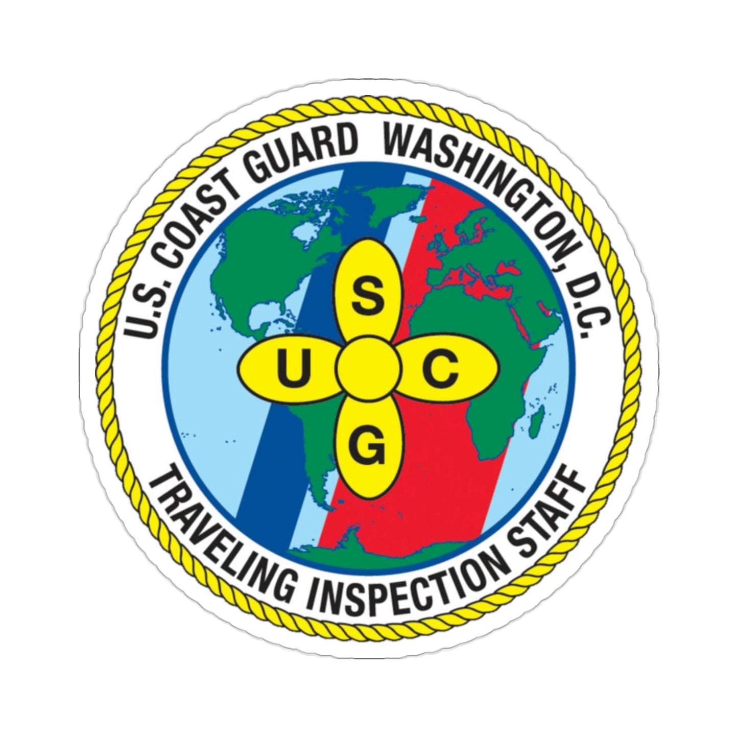 USCG Washington DC Traveling Inspection Staff (U.S. Coast Guard) STICKER Vinyl Die-Cut Decal-2 Inch-The Sticker Space